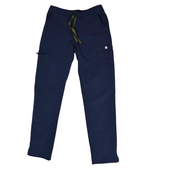 FIGS Technical Collection Navy Blue Scrub Pants XXS Petite Jogger Cargo Style Dr - Picture 1 of 10